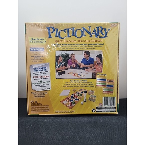 Pictionary Quick Sketches Hilarious Guesses Mattel Family Game 2013 - New Sealed - Picture 4 of 5